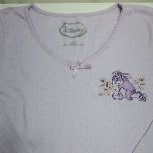 Disney Light Purple Eeyore Embroidered Pajama Set